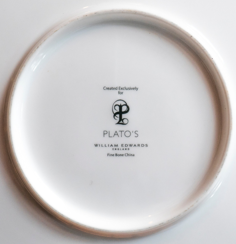 William Edwards bone china with Plato backstamp